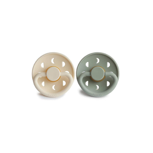 FRIGG Moon Phase Latex Pacifier - 2 Pack - Cream - Sage